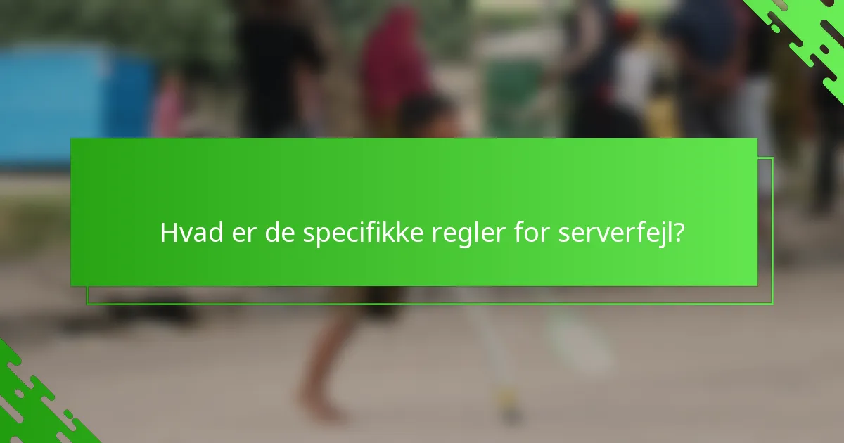 Hvad er de specifikke regler for serverfejl?